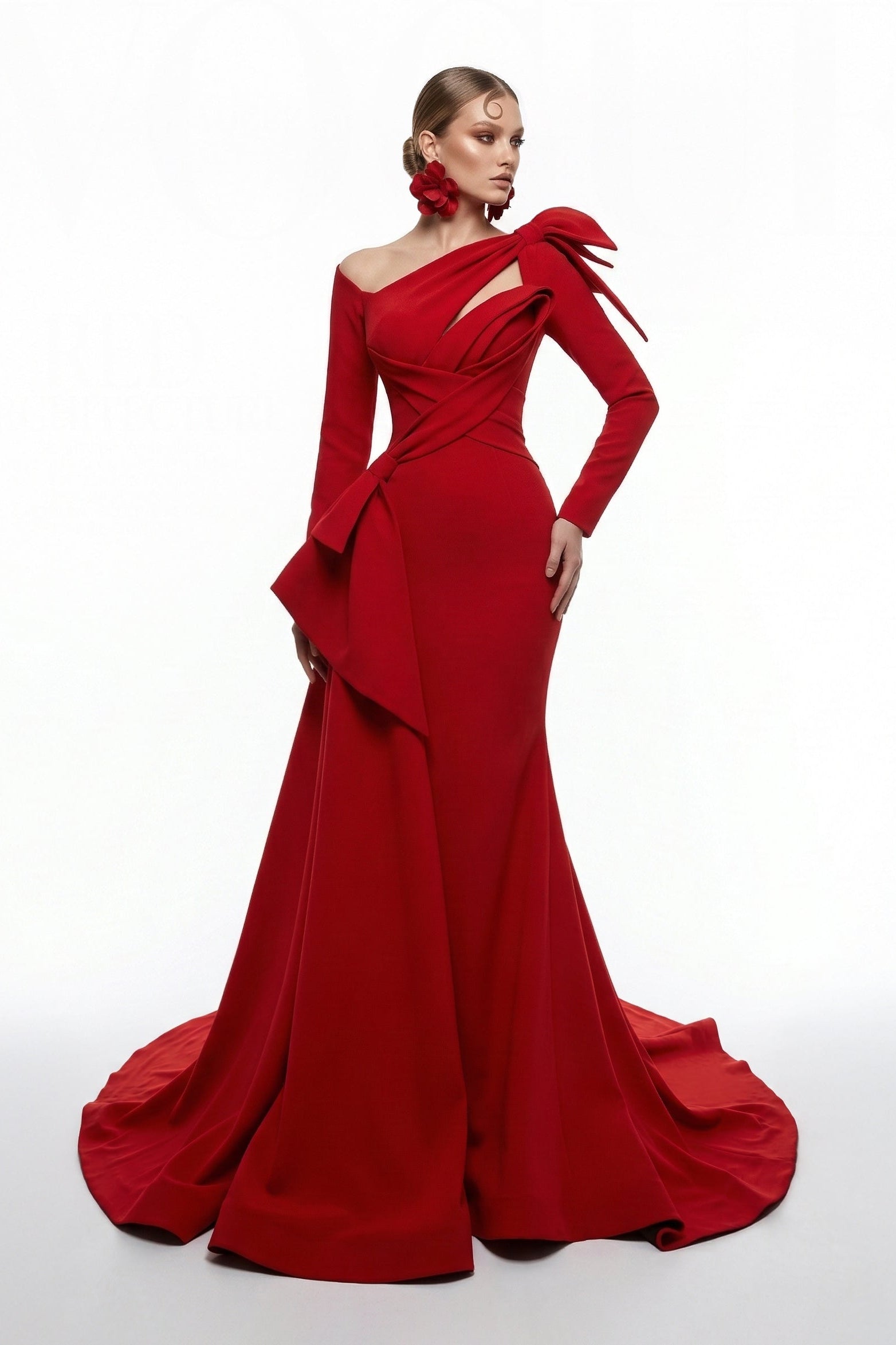 fouad sarkis red dress F02848 LILAC / 20 this dress ensures you captivate every room you enter. Fouad Sarkis 2886