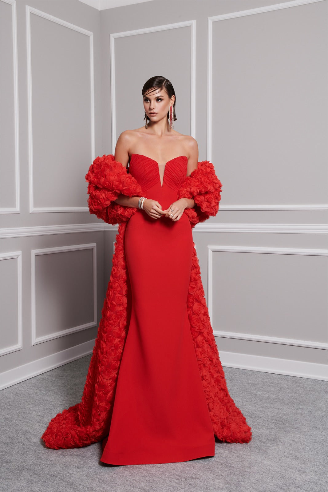 fouad sarkis red dress Tamron Hall wearing dress by Fouad Sarkis walks runway for The American Heart Association's Go Red For Women Red Dress Collection 2020 at Hammerstein Ballroom (Photo by Lev Radin/Pacific Press Stock Photo -